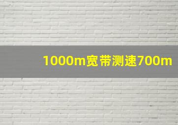 1000m宽带测速700m