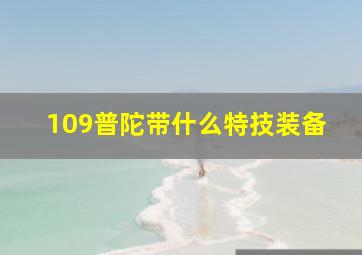 109普陀带什么特技装备