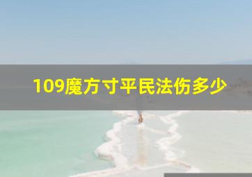 109魔方寸平民法伤多少