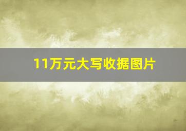 11万元大写收据图片