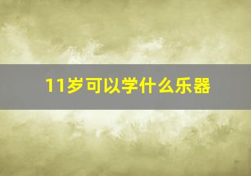 11岁可以学什么乐器