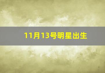 11月13号明星出生