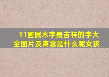 11画属木字最吉祥的字大全图片及寓意是什么呢女孩