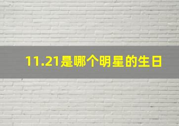 11.21是哪个明星的生日