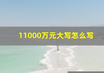 11000万元大写怎么写