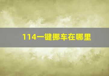 114一键挪车在哪里