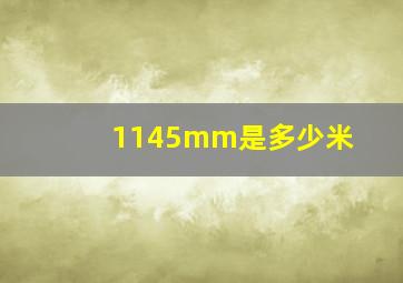 1145mm是多少米