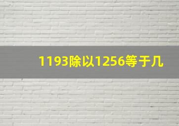 1193除以1256等于几