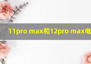 11pro max和12pro max电池对比