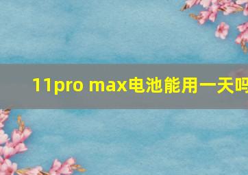 11pro max电池能用一天吗