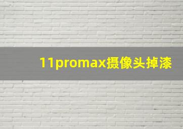 11promax摄像头掉漆