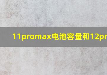 11promax电池容量和12promax