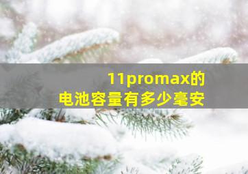 11promax的电池容量有多少毫安