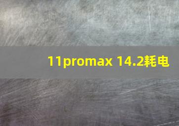 11promax 14.2耗电