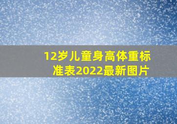 12岁儿童身高体重标准表2022最新图片