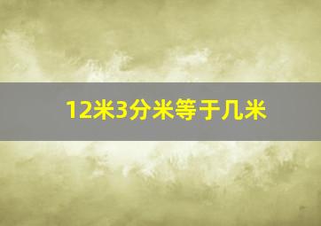 12米3分米等于几米