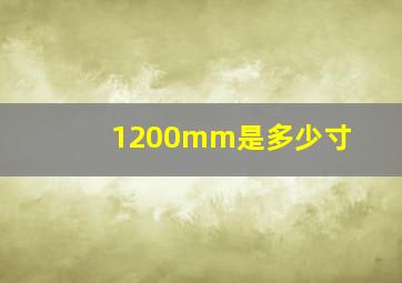 1200mm是多少寸