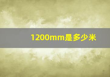 1200mm是多少米