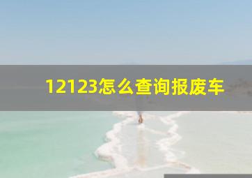 12123怎么查询报废车