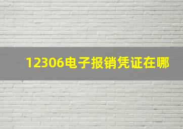 12306电子报销凭证在哪