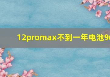 12promax不到一年电池96