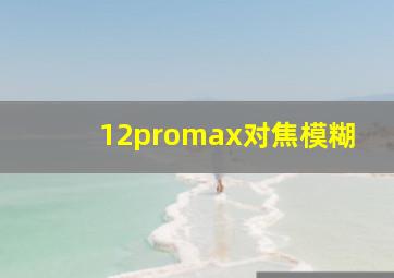 12promax对焦模糊