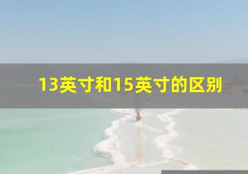 13英寸和15英寸的区别