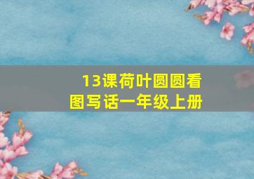 13课荷叶圆圆看图写话一年级上册