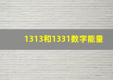 1313和1331数字能量