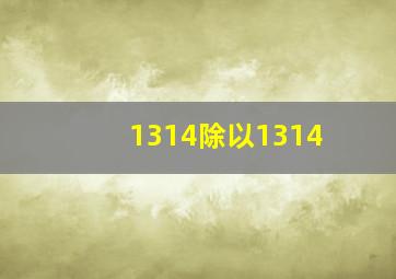 1314除以1314