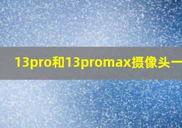 13pro和13promax摄像头一样吗