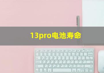 13pro电池寿命