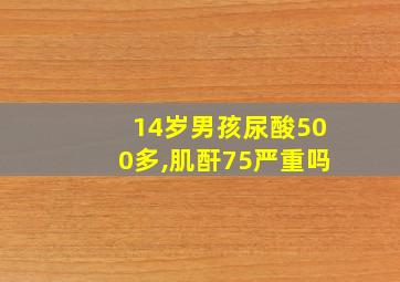 14岁男孩尿酸500多,肌酐75严重吗