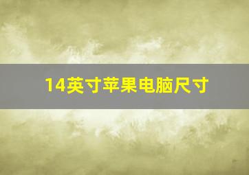 14英寸苹果电脑尺寸