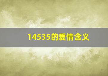 14535的爱情含义