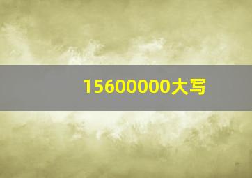 15600000大写