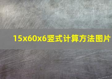 15x60x6竖式计算方法图片