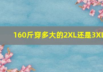 160斤穿多大的2XL还是3XL