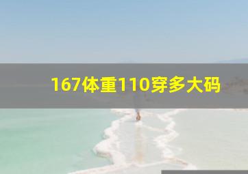 167体重110穿多大码