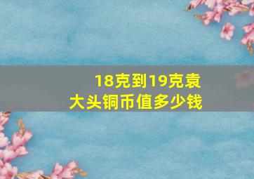 18克到19克袁大头铜币值多少钱