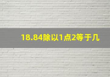 18.84除以1点2等于几