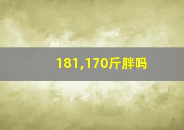 181,170斤胖吗