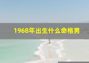 1968年出生什么命格男