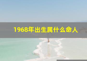 1968年出生属什么命人