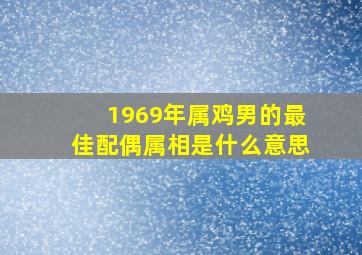 1969年属鸡男的最佳配偶属相是什么意思