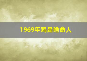 1969年鸡是啥命人