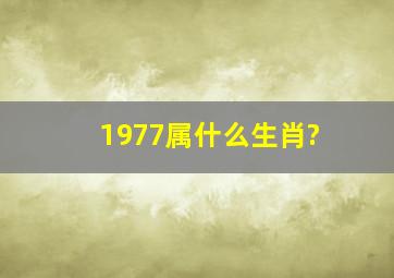 1977属什么生肖?