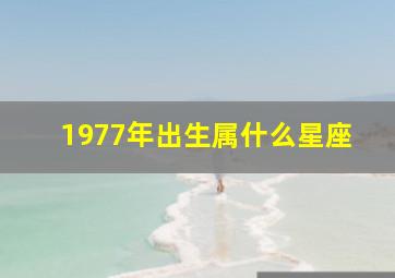 1977年出生属什么星座