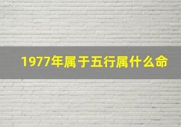 1977年属于五行属什么命