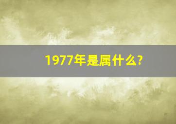 1977年是属什么?